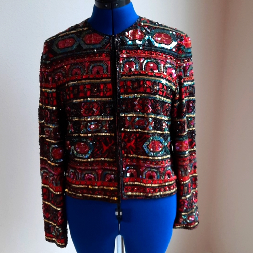 Vintage Sequins Bolero Jacket
